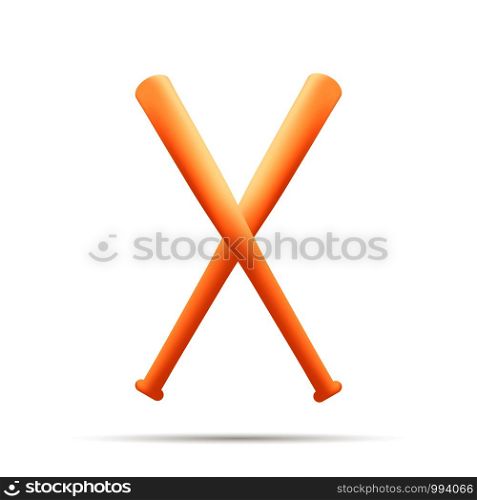 Baseball bat icon isolated on white background. Baseball bat icon