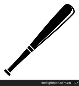 Baseball bat icon. Simple illustration of baseball bat vector icon for web design isolated on white background. Baseball bat icon, simple style