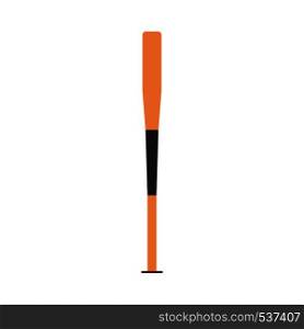 Baseball bat symbol competition element vector icon. Wooden flat silhouette sport club.