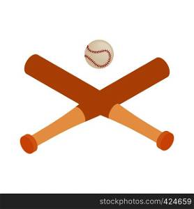 Baseball bats and baseball isometric 3d icon on a white background. Baseball bats and baseball isometric 3d icon