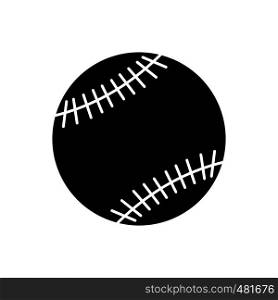 Baseball black simple icon isolated on white background. Baseball black simple icon