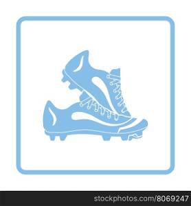 Baseball boot icon. Blue frame design. Vector illustration.