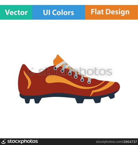Baseball boot icon. Flat design. Vector illustration.
