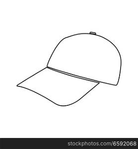 Baseball cap black icon .