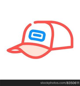 baseball cap color icon vector. baseball cap sign. isolated symbol illustration. baseball cap color icon vector illustration