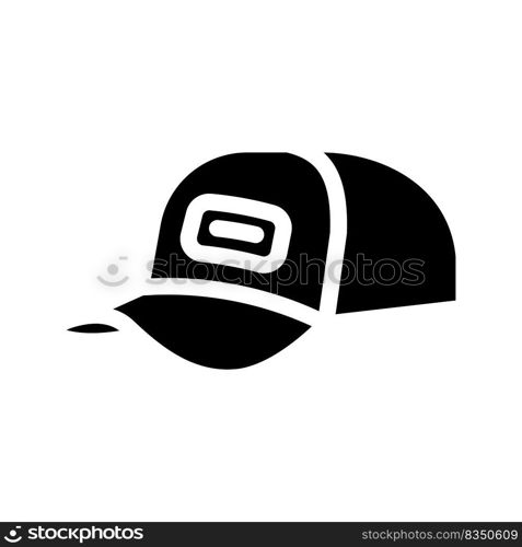 baseball cap glyph icon vector. baseball cap sign. isolated symbol illustration. baseball cap glyph icon vector illustration