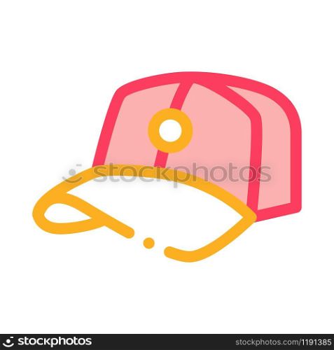 Baseball Cap Hat Icon Vector. Outline Baseball Cap Hat Sign. Isolated Contour Symbol Illustration. Baseball Cap Hat Icon Vector Outline Illustration