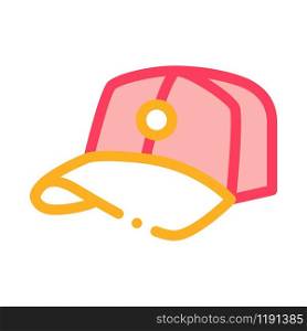 Baseball Cap Hat Icon Vector. Outline Baseball Cap Hat Sign. Isolated Contour Symbol Illustration. Baseball Cap Hat Icon Vector Outline Illustration
