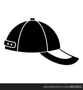 Baseball cap icon. Simple illustration of baseball cap vector icon for web design isolated on white background. Baseball cap icon, simple style