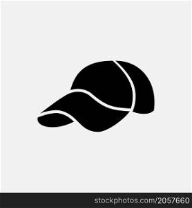 baseball cap icon vector solid style