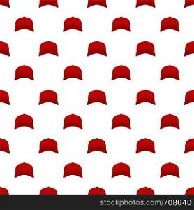 Baseball cap in front pattern seamless in flat style for any design. Baseball cap in front pattern seamless