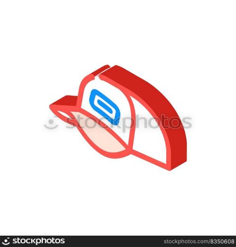baseball cap isometric icon vector. baseball cap sign. isolated symbol illustration. baseball cap isometric icon vector illustration