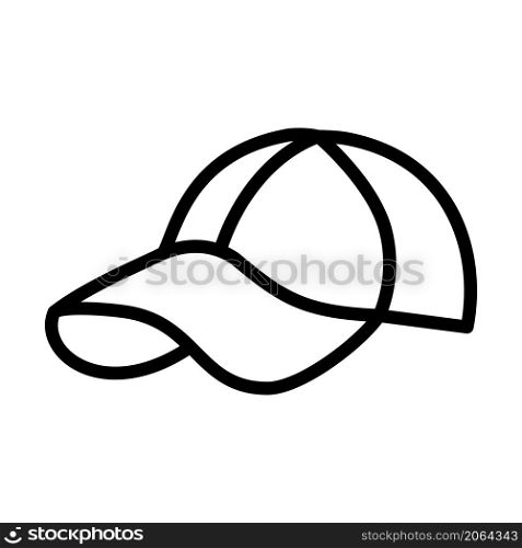 baseball cap line icon vector