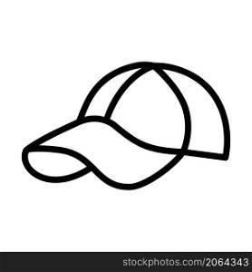 baseball cap line icon vector