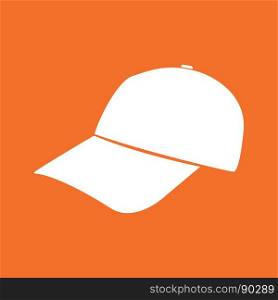 Baseball cap white color icon .. Baseball cap it is white color icon .