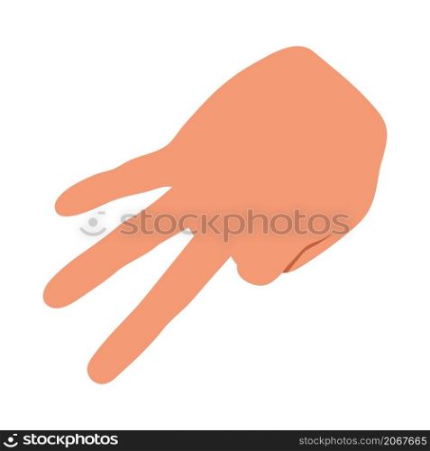 Baseball Catcher Gesture Icon. Flat Color Design. Vector Illustration.