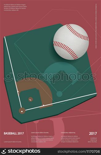 Baseball Championship Sport Poster Design Vector Illustration