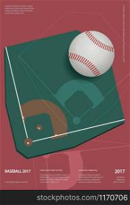 Baseball Championship Sport Poster Design Vector Illustration
