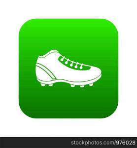 Baseball cleat icon digital green for any design isolated on white vector illustration. Baseball cleat icon digital green