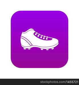 Baseball cleat icon digital purple for any design isolated on white vector illustration. Baseball cleat icon digital purple