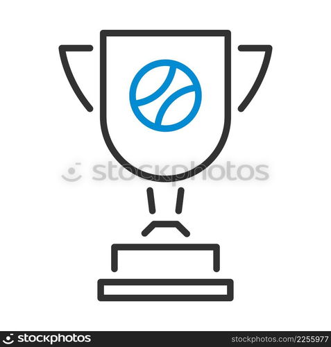 Baseball Cup Icon. Editable Bold Outline With Color Fill Design. Vector Illustration.