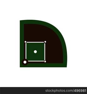 Baseball field flat icon isolated on white background. Baseball field flat icon