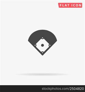 Baseball field flat vector icon. Hand drawn style design illustrations.. Baseball field flat vector icon. Hand drawn style design illustrations