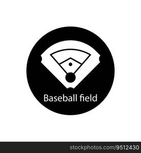 baseball field icon vector tempate illustration logo design