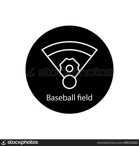 baseball field icon vector tempate illustration logo design