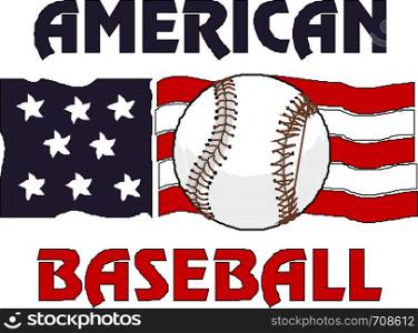 Baseball flag of USA.Vector EPS10 illustration.