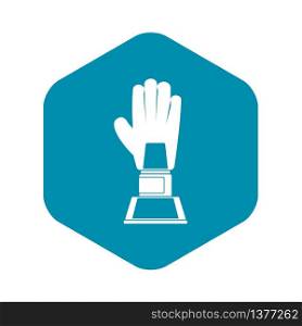 Baseball glove award icon. Simple illustration of baseball glove award vector icon for web. Baseball glove award icon, simple style
