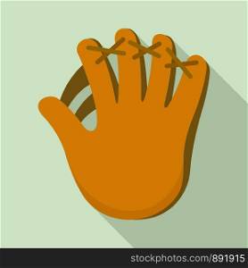 Baseball glove icon. Flat illustration of baseball glove vector icon for web design. Baseball glove icon, flat style