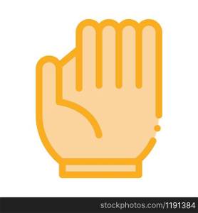 Baseball Glove Icon Vector. Outline Baseball Glove Sign. Isolated Contour Symbol Illustration. Baseball Glove Icon Vector Outline Illustration