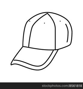 baseball hat cap line icon vector. baseball hat cap sign. isolated contour symbol black illustration. baseball hat cap line icon vector illustration