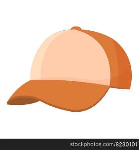 Baseball hat icon cartoon vector. Head cap. Fashion wear. Baseball hat icon cartoon vector. Head cap