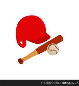 Baseball icon in isometric 3d style isolated on white background. Sport symbol . Baseball icon, isometric 3d style