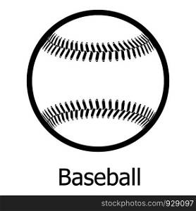 Baseball icon. Simple illustration of baseball vector icon for web. Baseball icon, simple black style