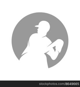 Baseball logo icon design illustration