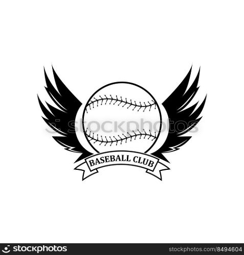 baseball logo icon vector, sports player hitting the ball and running, retro concept