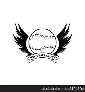 baseball logo icon vector, sports player hitting the ball and running, retro concept