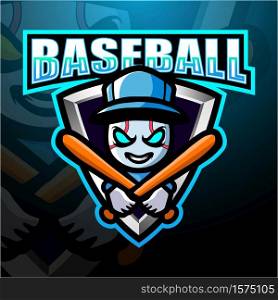 Baseball mascot esport logo design