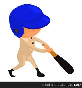 Baseball player icon. Cartoon illustration of baseball player vector icon for web. Baseball player icon, cartoon style