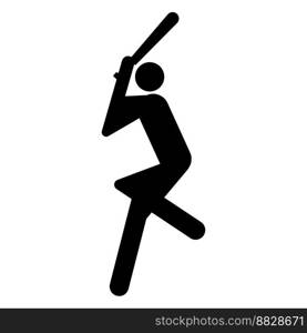 baseball player icon vektor illustration design