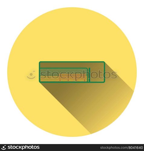 Baseball reserve bench icon. Flat color design. Vector illustration.