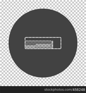 Baseball reserve bench icon. Subtract stencil design on tranparency grid. Vector illustration.
