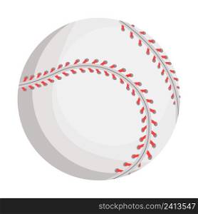 Baseball semi flat color vector object. Sporting equipment. Sports gear. Fitness tool. Full sized item on white. Simple cartoon style illustration for web graphic design and animation. Baseball semi flat color vector object