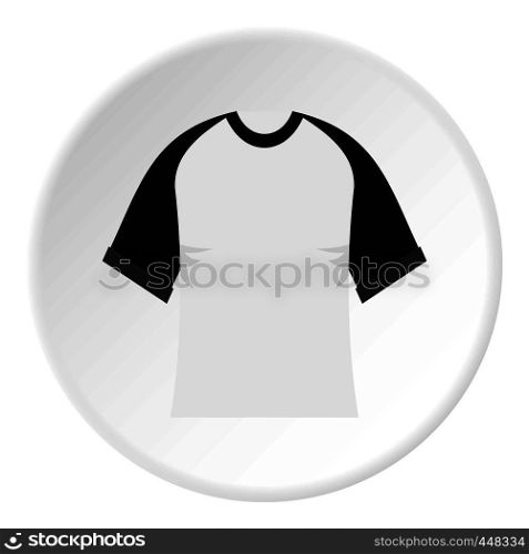 Baseball shirt icon in flat circle isolated vector illustration for web. Baseball shirt icon circle