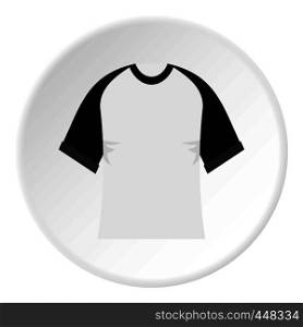 Baseball shirt icon in flat circle isolated vector illustration for web. Baseball shirt icon circle