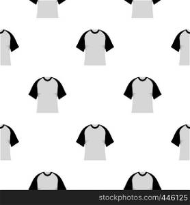 Baseball shirt pattern seamless background in flat style repeat vector illustration. Baseball shirt pattern seamless