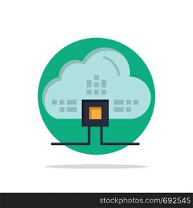 Based, Data, Cloud, Science Abstract Circle Background Flat color Icon